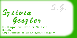 szilvia geszler business card